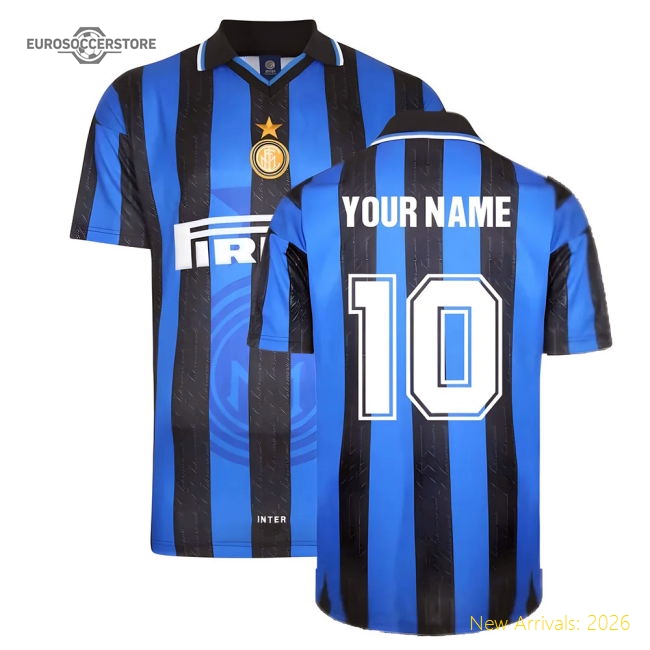 1998 Inter Milan Score Draw Home Shirt (Your Name)-Football Shirts Shop