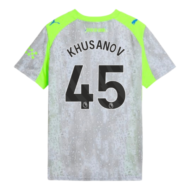 2025-2026 Man City Third Shirt (Kids) (Khusanov 45)-Football Jersey Hub