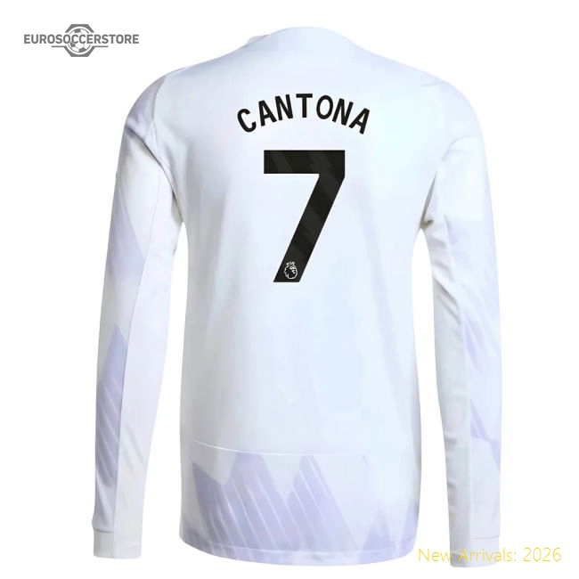 2025-2026 Man Utd Authentic Long Sleeve Away Shirt (Cantona 7)-Football Jersey Hub