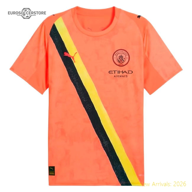 2025-2026 KIDSUPER x Manchester City CWC Shirt (Neon Sun) (Trafford 1)-Football Shirts Shop
