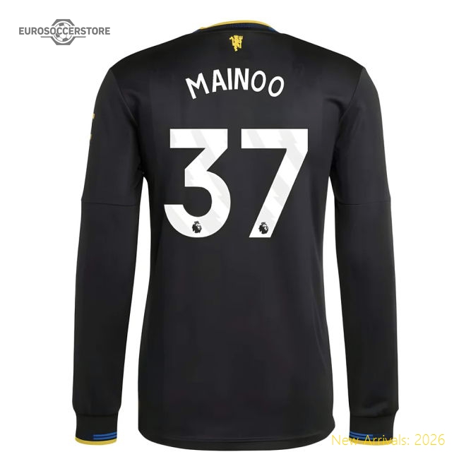 2025-2026 Man Utd Authentic Long Sleeve Third Shirt (Mainoo 37)-Football Jersey Hub