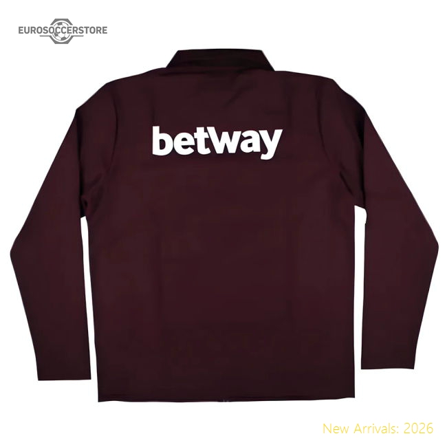 2024-2025 West Ham Presentation Jacket (Wine)-Vantage Point Soccer
