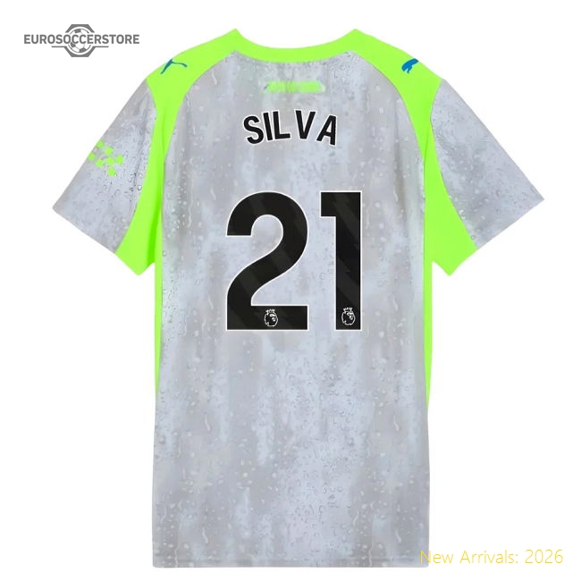 2025-2026 Man City Third Shirt (Womens) (Silva 21)-Football Jersey Hub