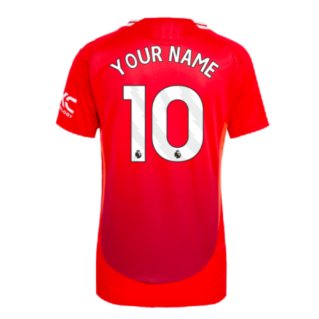 2024-2025 Man Utd Authentic Home Shirt (Womens) (Your Name)-Football Jersey Hub