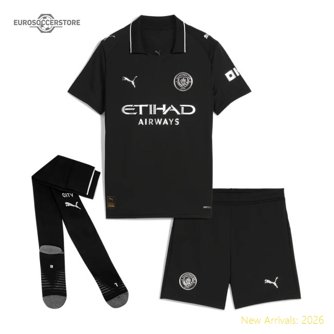 2025-2026 Man City Away Mini Kit (Kelly 9)-Football Jersey Hub