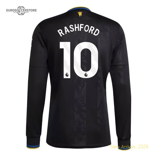 2025-2026 Man Utd Long Sleeve Third Shirt (Rashford 10)-Football Jersey Hub