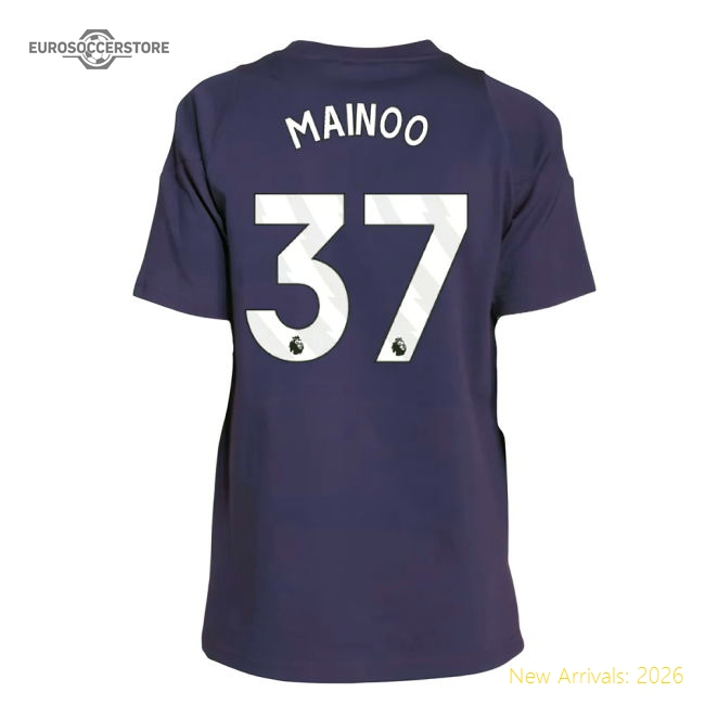 2025-2026 Man Utd Training Tee (Aurora Plum) - Kids (Mainoo 37)-Football Jersey Hub