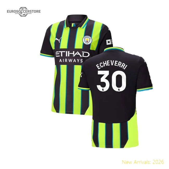 2024-2025 Man City Away Shirt (Echeverri 30)-Football Jersey Hub