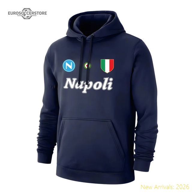Napoli \'Vintage 86/87\' footer with hood - Dark blue-Vantage Point Soccer