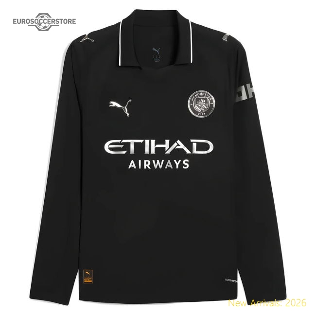 2025-2026 Man City Authentic Long Sleeve Away Shirt-PitchVibe Kits