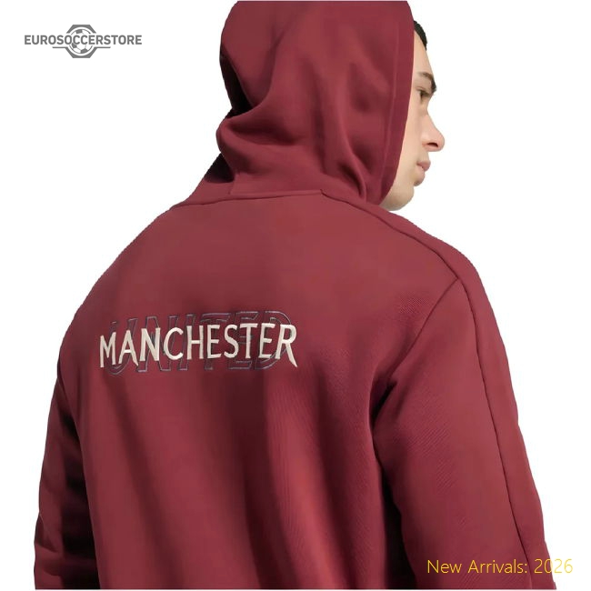 2024-2025 Man Utd Seasonal Full Zip Hoody (Shadow Red)-Football Jersey Hub