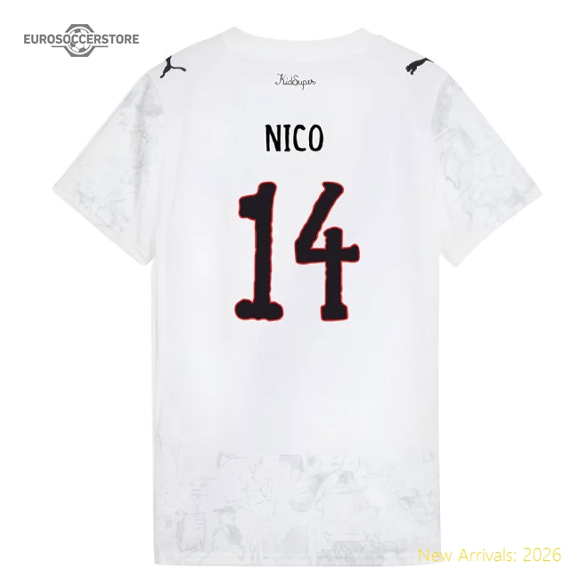 2025-2026 KIDSUPER x Manchester City CWC Shirt (White) - Womens (Nico 14)-Football Shirts Shop