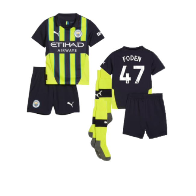 2024-2025 Man City Away Mini Kit (Foden 47)-Football Jersey Hub
