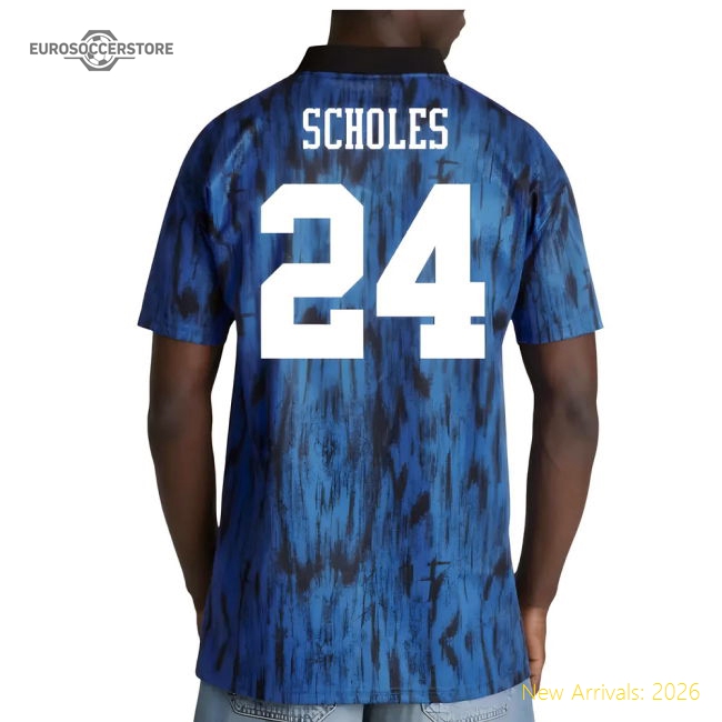 1992-1993 Man Utd Away Retro Shirt (Scholes 24)-Football Jersey Hub