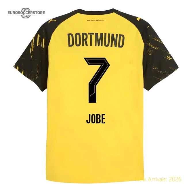 2025-2026 Borussia Dortmund Authentic Home Shirt (Jobe 7)-Football Jersey Hub