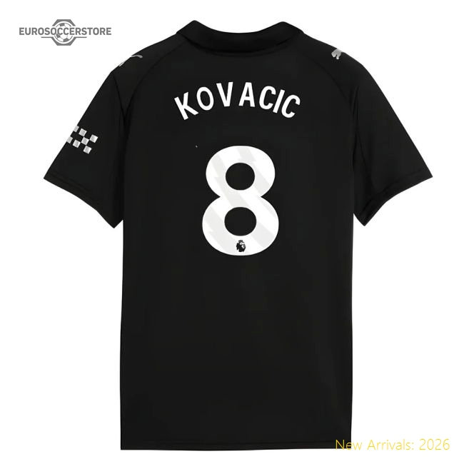 2025-2026 Man City Away Shirt (Kids) (Kovacic 8)-Football Jersey Hub