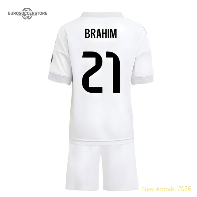 2025-2026 Real Madrid Home Mini Kit (Brahim 21)-Football Shirts Shop