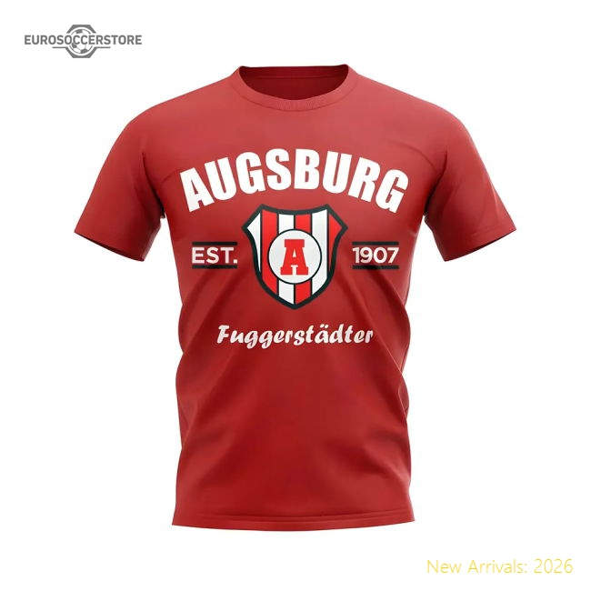 Augsburg Established Football T-Shirt (Red)-ly44