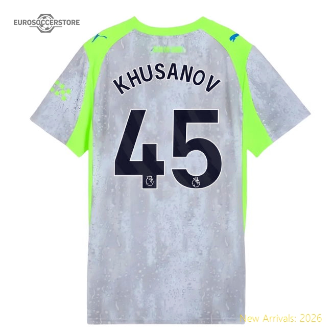 2025-2026 Man City Third Shirt (Womens) (Khusanov 45)-Football Jersey Hub