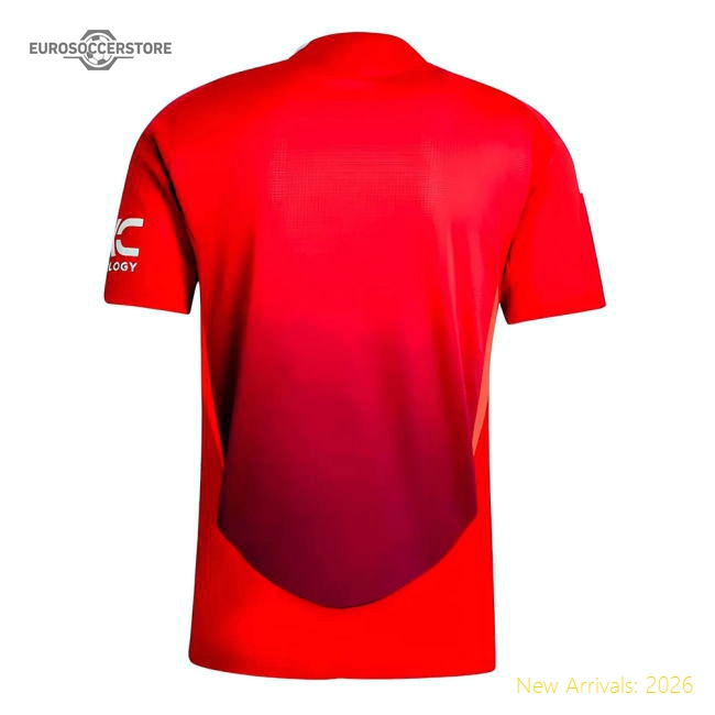 2024-2025 Man Utd Authentic Home Shirt (Your Name)-Football Jersey Hub