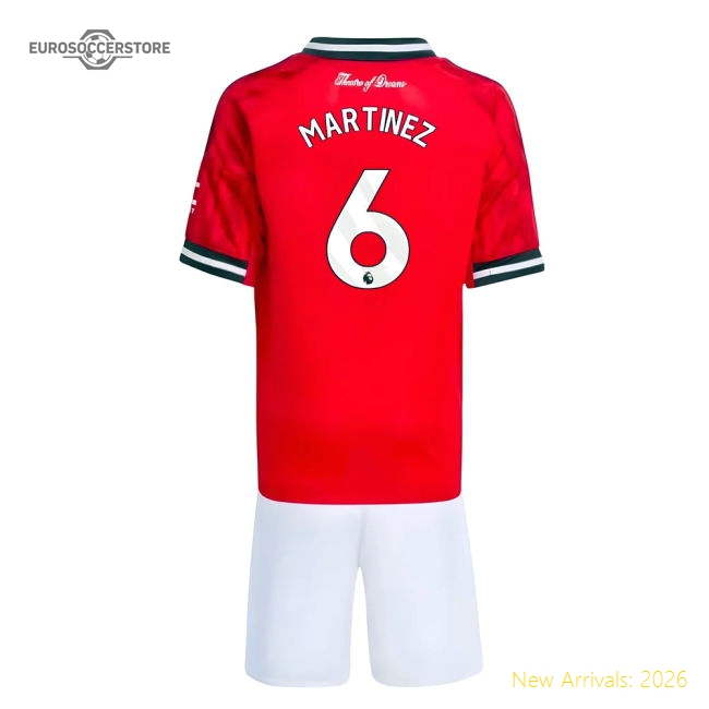 2025-2026 Man Utd Home Mini Kit (Martinez 6)-Football Jersey Hub