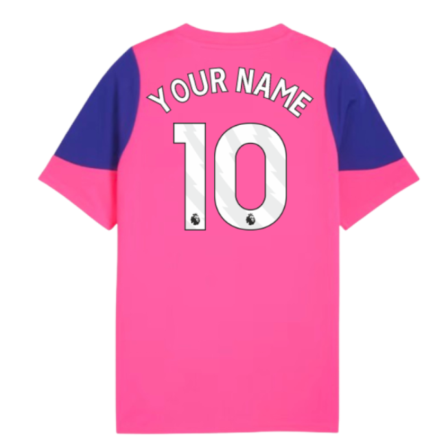 2025-2026 Man City Training Jersey (Fluro Pink) - Kids (Your Name)-Football Shirts Shop