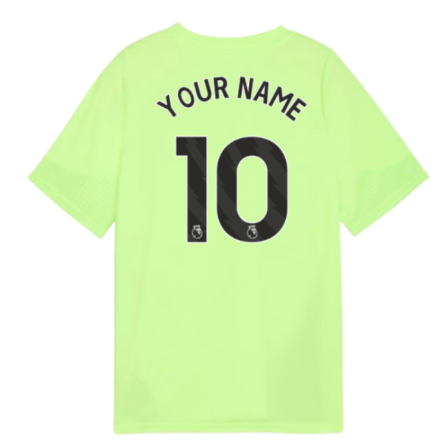 2025-2026 Man City Training Jersey (Fizzy Apple) - Kids (Your Name)-Football Shirts Shop