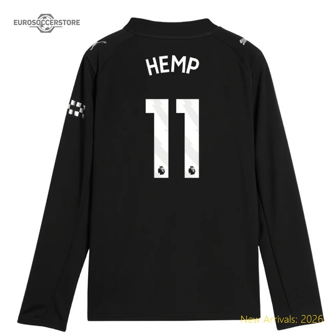 2025-2026 Man City Long Sleeve Away Shirt (Kids) (Hemp 11)-Football Jersey Hub