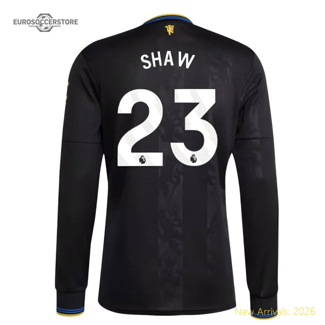 2025-2026 Man Utd Long Sleeve Third Shirt (Shaw 23)-Football Jersey Hub
