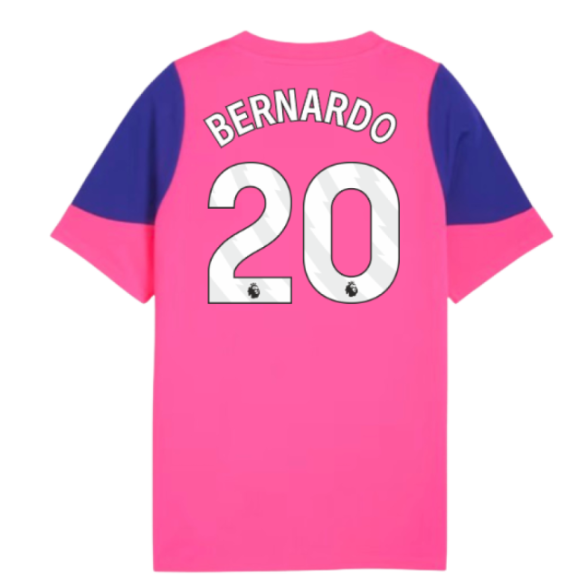2025-2026 Man City Training Jersey (Fluro Pink) - Kids (Bernardo 20)-Football Shirts Shop