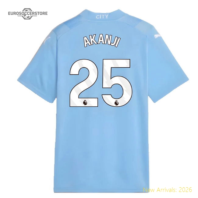 2023-2024 Man City Home Shirt (Kids) (AKANJI 25)-Football Shirts Shop
