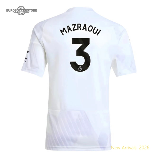 2025-2026 Man Utd Away Shirt (Kids) (Mazraoui 3)-Football Jersey Hub