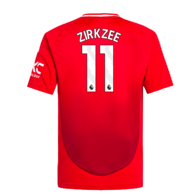 2024-2025 Man Utd Home Shirt (Kids) (Zirkzee 11)-Football Jersey Hub
