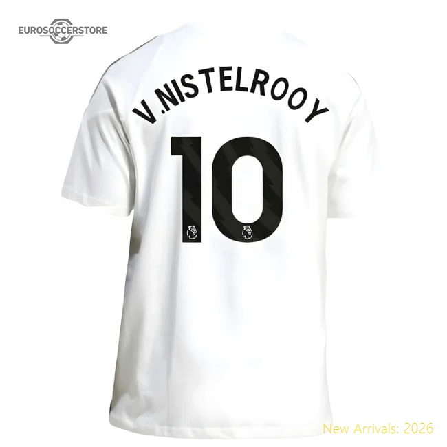 2025-2026 Man Utd Training Tee (White) (V.Nistelrooy 10)-Football Jersey Hub