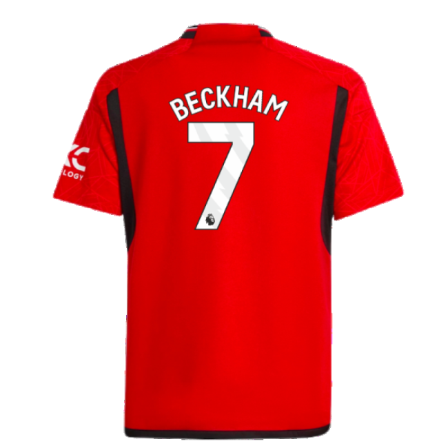 2023-2024 Man Utd Home Shirt (Kids) (Beckham 7)-Football Jersey Hub
