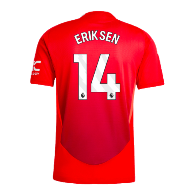 2024-2025 Man Utd Authentic Home Shirt (Eriksen 14)-Football Jersey Hub