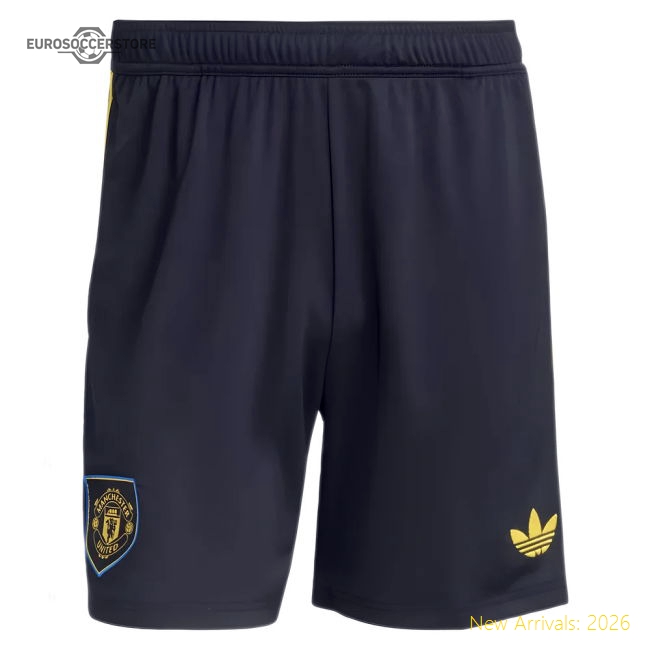 2025-2026 Man Utd Third Shorts (Black)-Football Jersey Hub