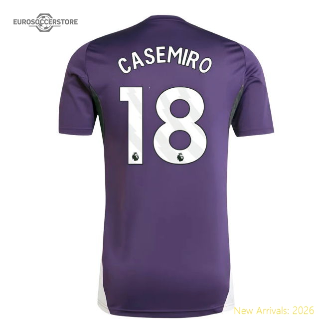 2025-2026 Man Utd Training Jersey (Aurora Plum) (Casemiro 18)-Football Jersey Hub