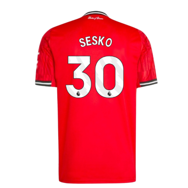 2025-2026 Man Utd Home Shirt (Sesko 30)-Football Jersey Hub