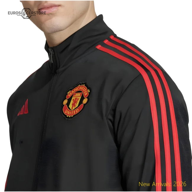 2025-2026 Man Utd DNA Track Top (Black)-Football Jersey Hub