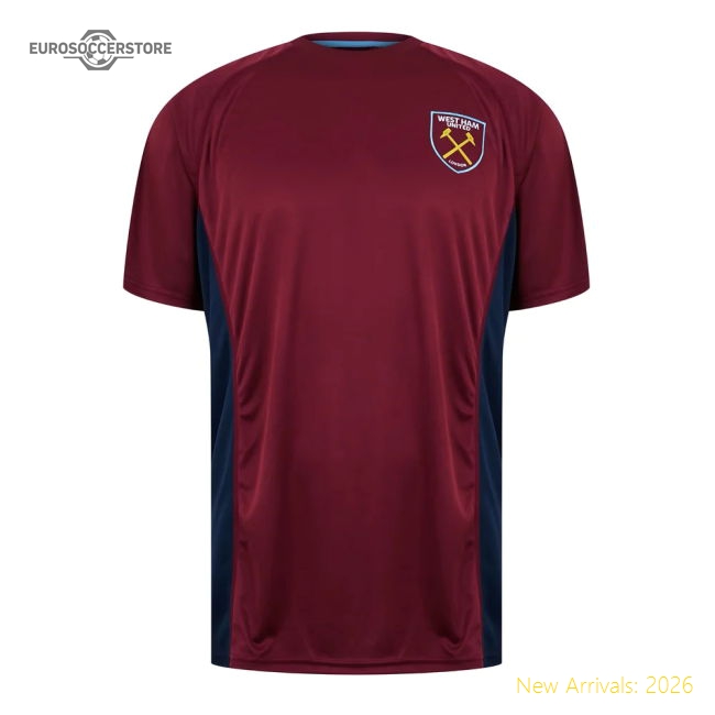 West Ham United Poly T-Shirt (Claret/Blue)-Vantage Point Soccer