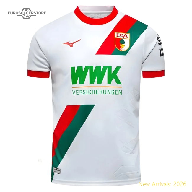 Fc Augsburg 2025-2026 Home Uniform Football Football Top-Jersey Chest: 2026 World Cup Soccer Kits