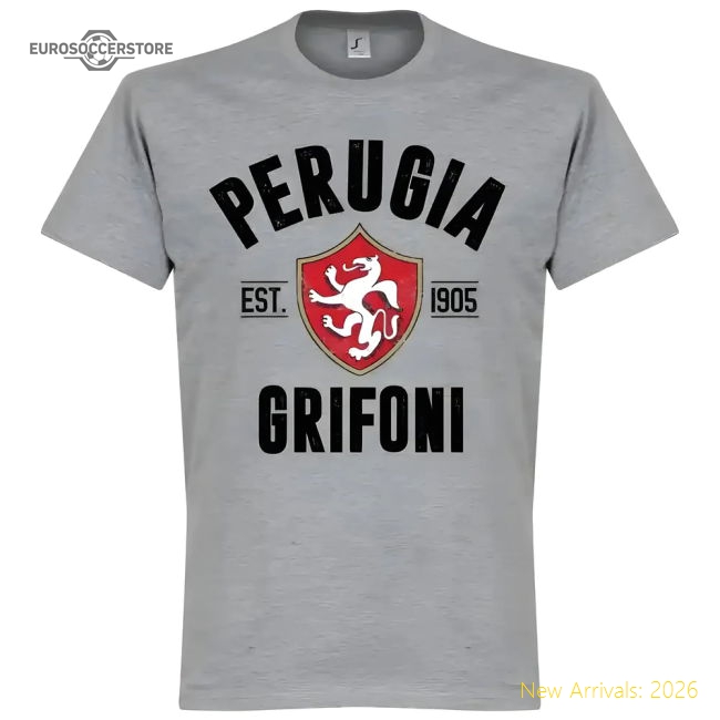 Perugia Established T-shirt - Grey Marl-Vantage Point Soccer