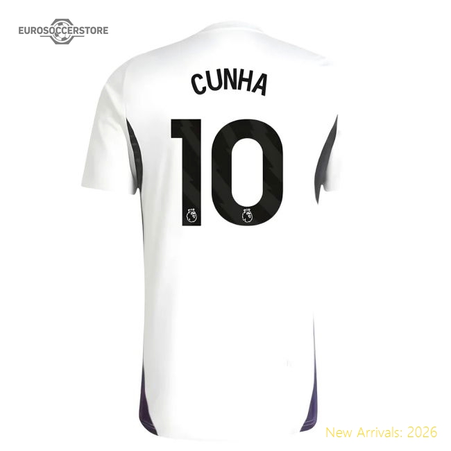 2025-2026 Man Utd Training Jersey (White) (Cunha 10)-Football Jersey Hub