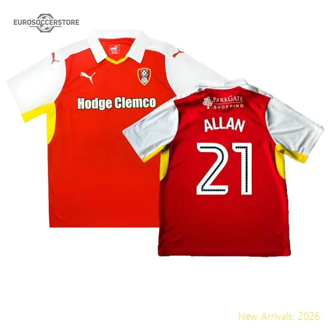 Rotherham 2016-17 ((Good) Xl) (Allan 21) Home Kit Kit Match Day-PitchVibe Kits
