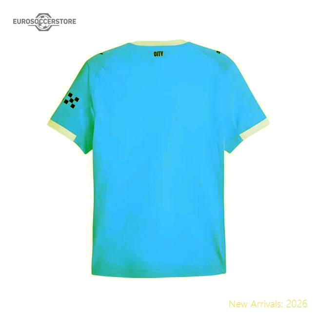 2025-2026 Man City Authentic Home Shirt (Haaland 9)-Football Shirts Shop