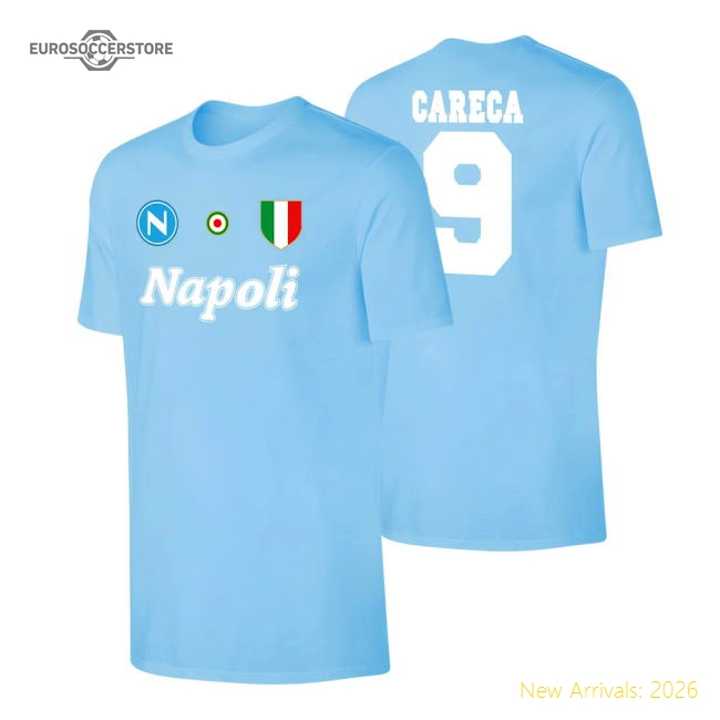Napoli \'Vintage 86/87\' t-shirt CARECA - Light blue-Vantage Point Soccer