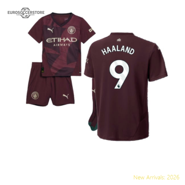 2024-2025 Man City Third Mini Kit (Haaland 9)-Football Shirts Shop