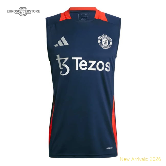 2024-2025 Man Utd Sleeveless Jersey (Night Indigo)-Football Jersey Hub
