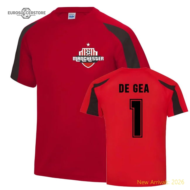 David De Gea Man Utd Sports Training Jersey (Red)-Football Jersey Hub